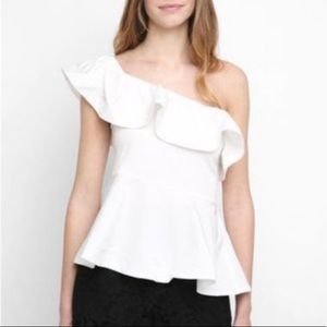 Mare Mare Otto One Shoulder Ruffle Top